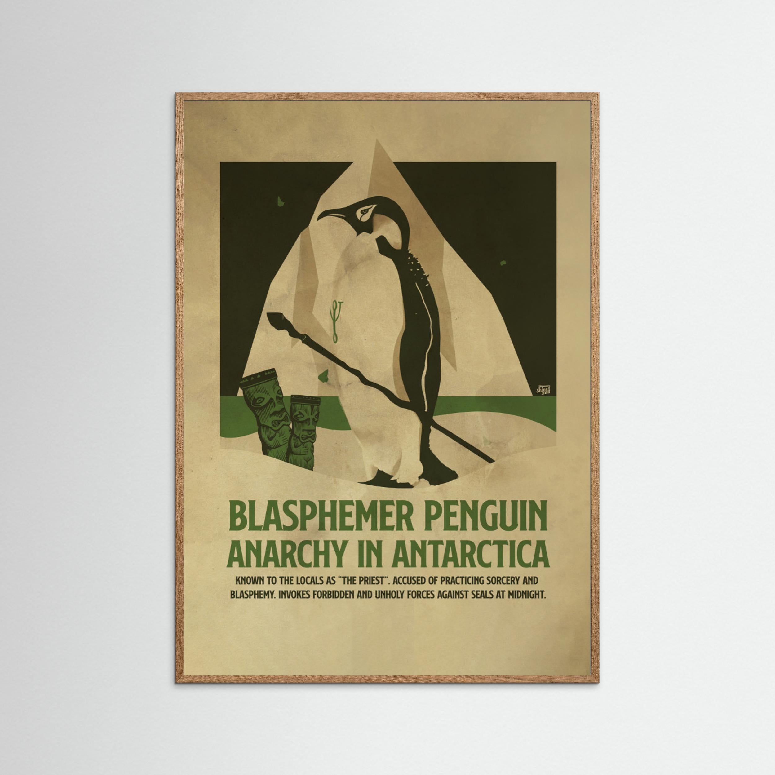 Penquin funny print by Dion Gem